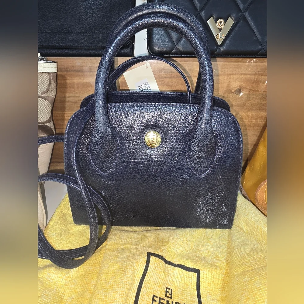 Fendi Midnight Blue Satchel